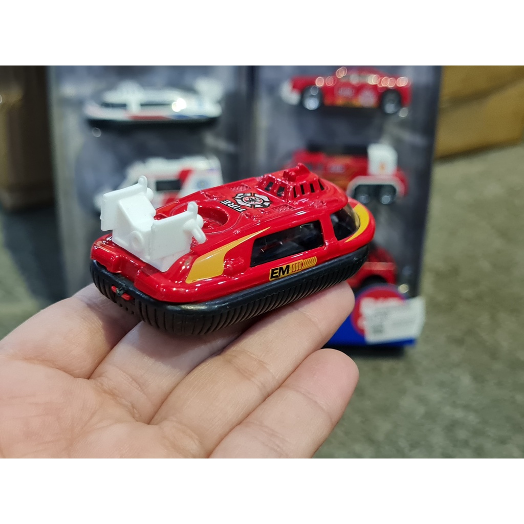 Xe Mô Hình Đồng Giá 25k - Mã TH736R-01 . Xe Cấp Cứu Chạy Trớn Màu Đỏ