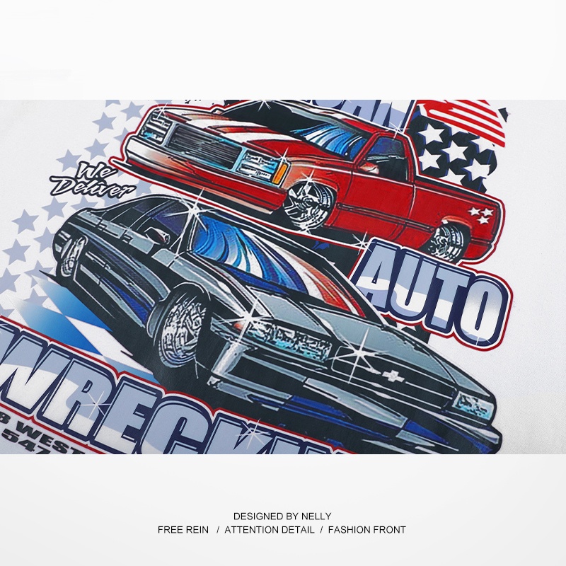 Áo thun ngắn tay Nelly in hình " AMERICAN AUTO WRECKING " áo phông