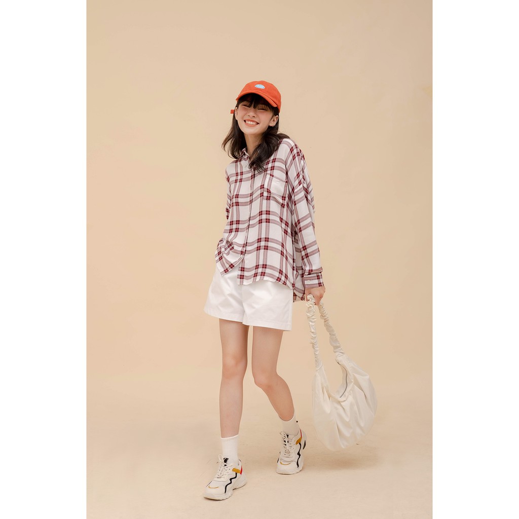 Quần short kaki LEN clothing màu trắng 7425