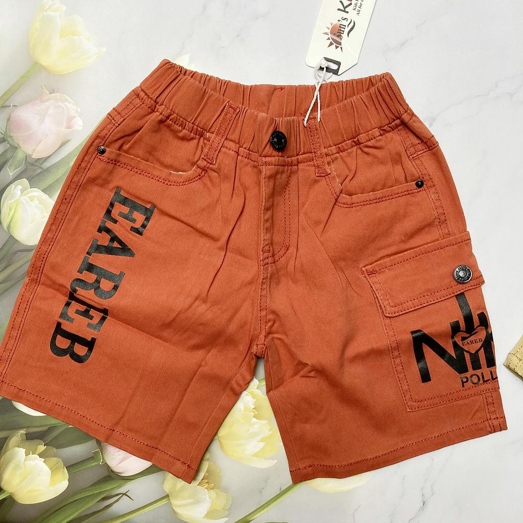 QUẦN ĐÙI BÉ TRAI KAKI THUN - QT23