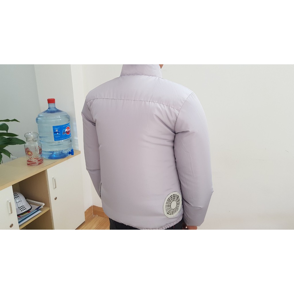 Áo điều hoà quạt gió Nhật Bản-Ghi xám | BigBuy360 - bigbuy360.vn