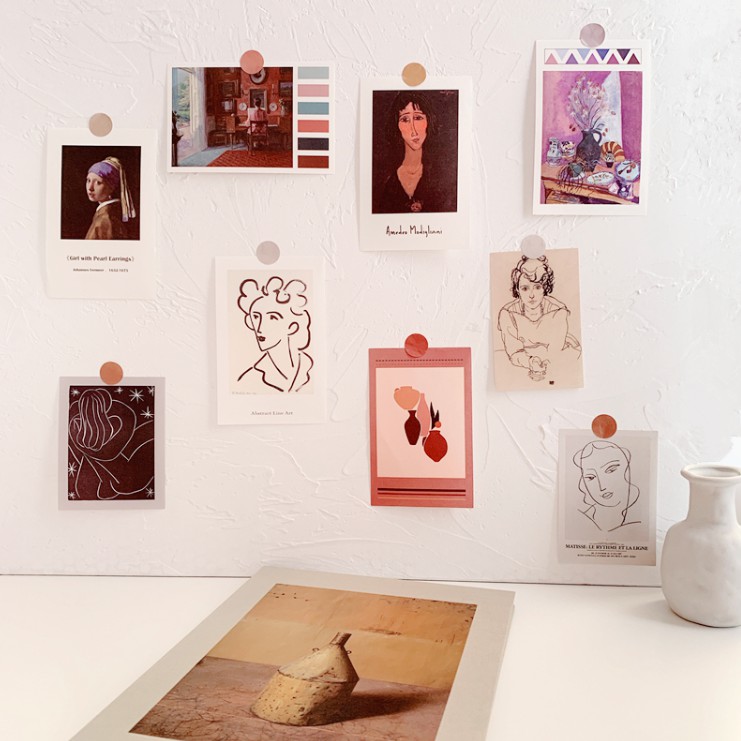 30 tấm POSTCARD trừu tượng retro - Décor nhà Sò