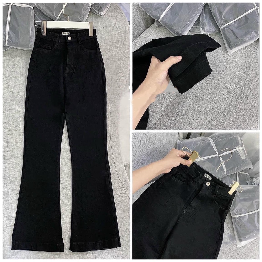 Quần jean ống loe nữ lưng cao chất co giãn dáng ôm skinny fit ,quần bò nữ cạp cao ống loe tôn dáng HIJUNE QJ07