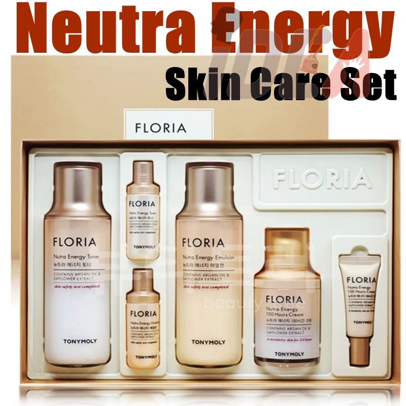 [Hàng mới về] Set mỹ phẩm chăm sóc da Tonymoly Floria Nutra Energy dưỡng ẩm chống lão hóa