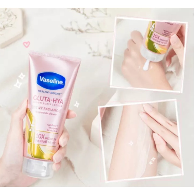 Sữa Dưỡng Thể Vaseline Healthy Bright Gluta HYA Serum 10X 320ml