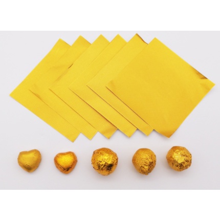 Tệp 100 Giấy bạc bọc socola  cỡ 8x8cm, bọc kẹo, giấy gói kẹo, socola nhiều màu lựa cọn