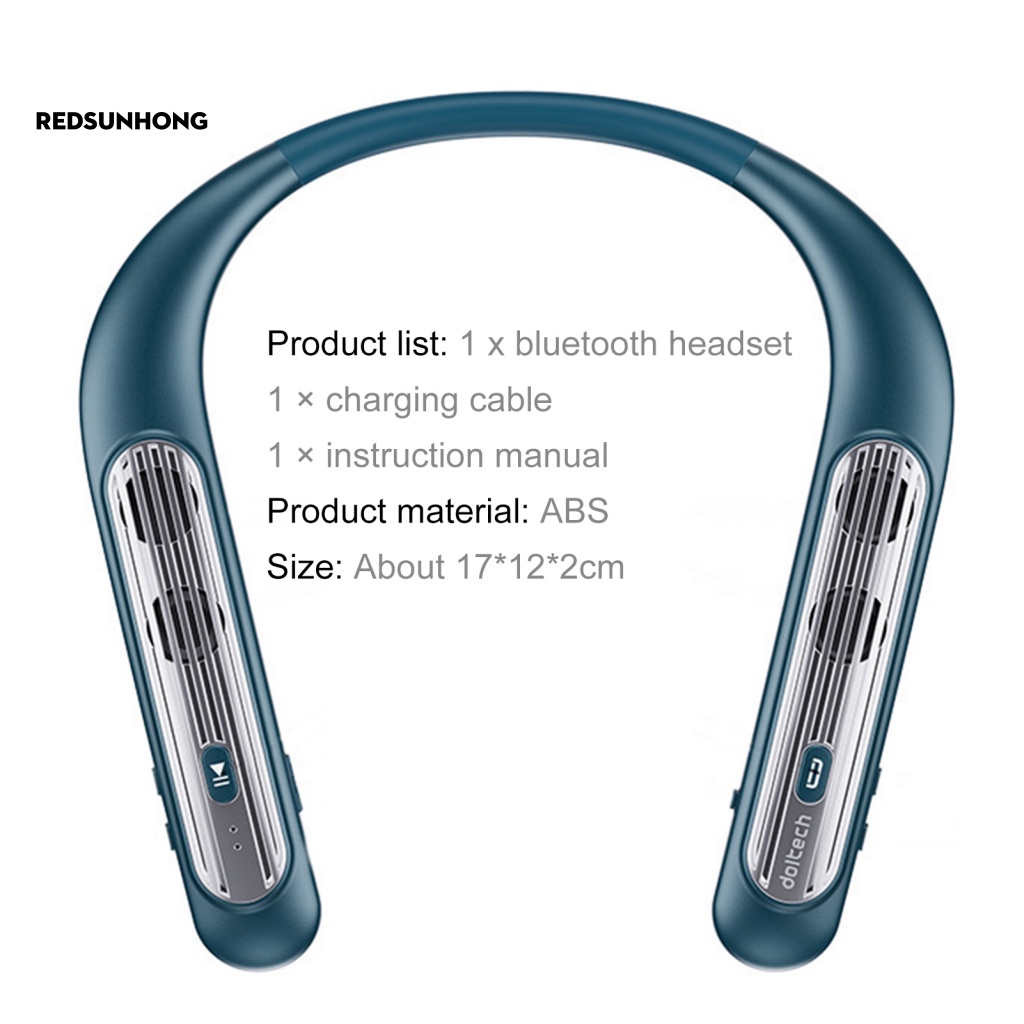 Loa Bluetooth 5.0 RSH.z IPX5 Chống Thấm Nước Ổn Định Âm Thanh Nổi Có Dây Đeo Cổ Cho Các Hoạt Động Thể Thao