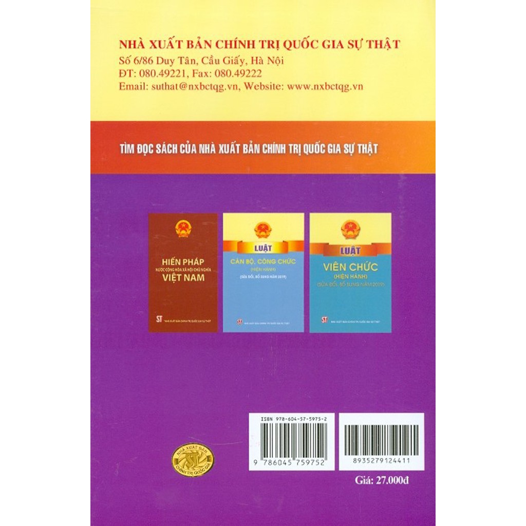 Sách - Luật bảo hiểm xã hội (hiện hành) (sửa đổi năm 2015, 2018, 2019) (NXB Chính trị quốc gia Sự thật)