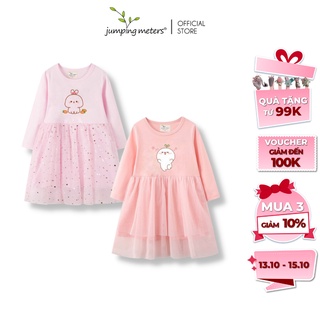 Váy đầm dài tay cho bé gái Jumping Meters nhiều mẫu HT34