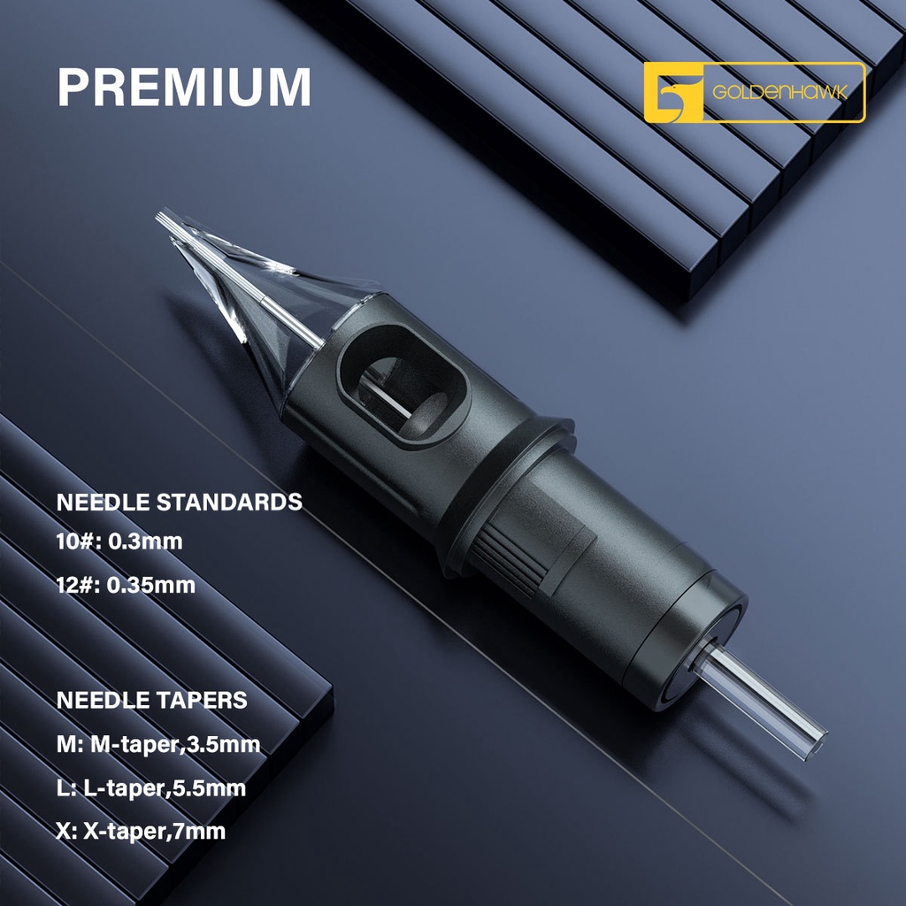 Set 20 Kim Xăm Tích Hợp Kim Hình Đại Bàng Màu Vàng Goldhawk Dùng Một Lần