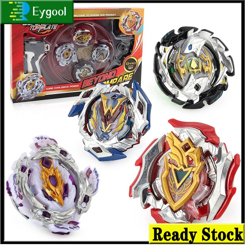 [Ready Stock] Bộ con quay Beyblade 4 trong 1 dùng làm quà Giáng Sinh cho trẻ New