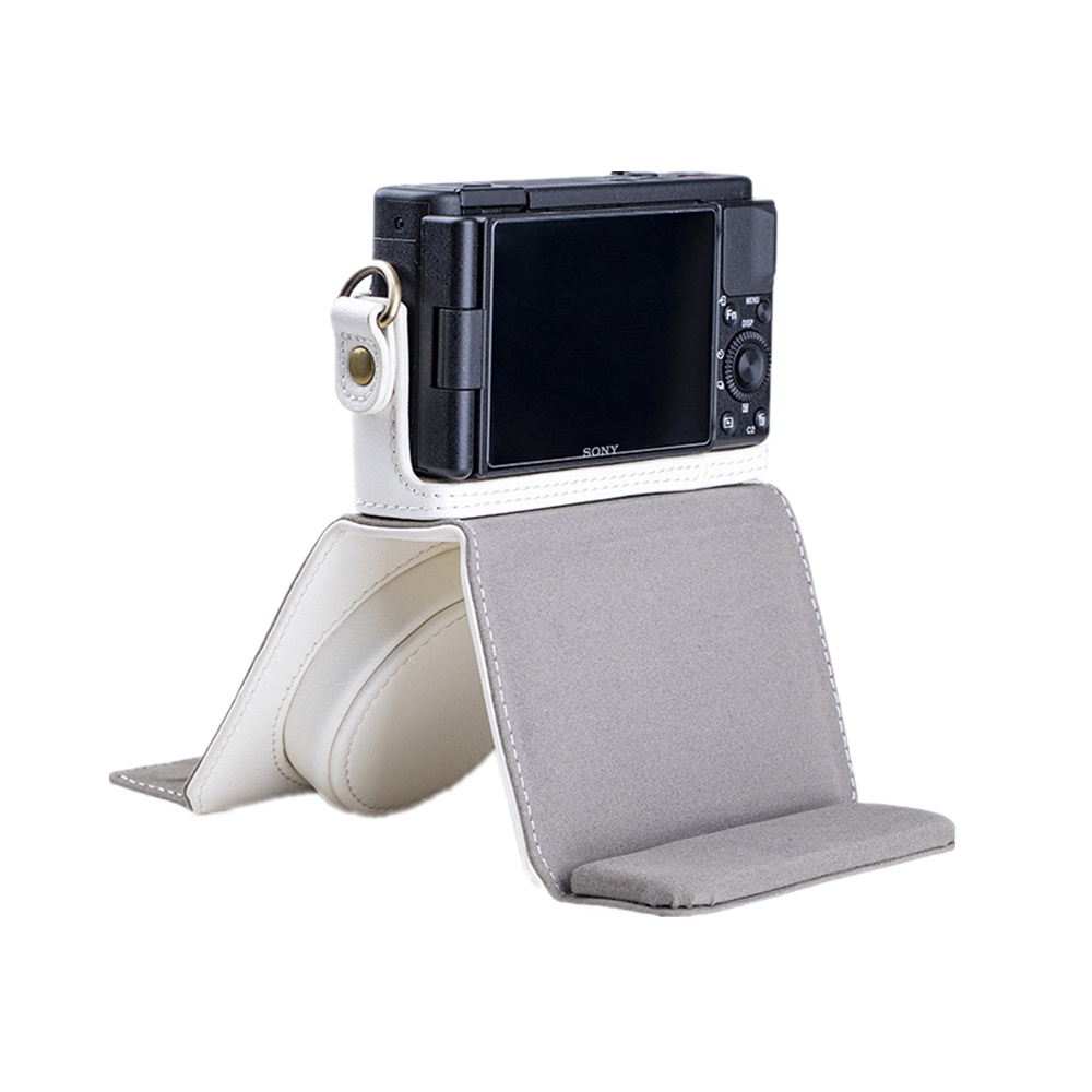 Set túi da PU + dây đeo vai cho máy ảnh Sony ZV1