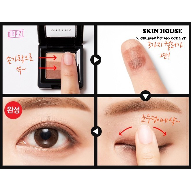 Sẵn - Phấn mắt 3 ô Missha Triple Shadow - Skinhouse