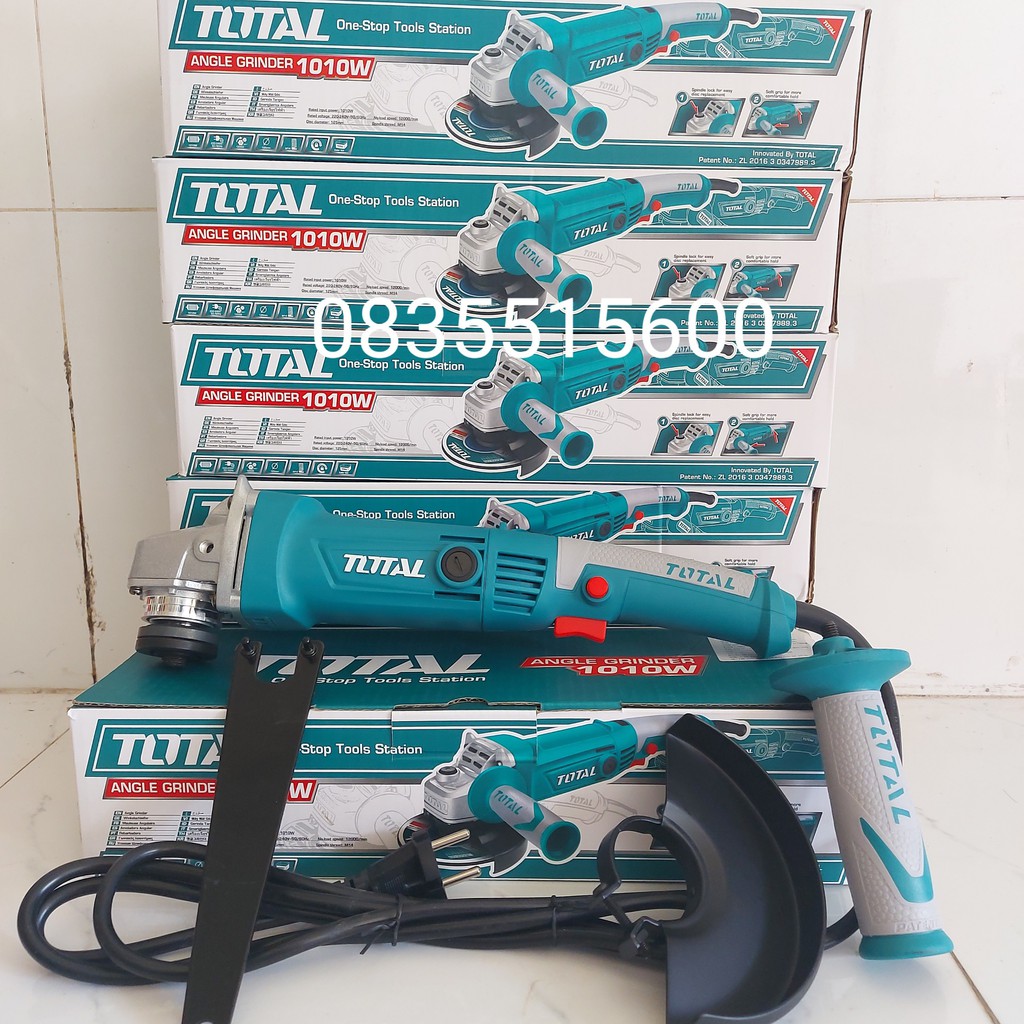 MÁY MÀI GÓC TOTAL CẦM TAY(125MM) 1010W [CHÍNH HÃNG] TG1121256 [MÀI GÓC TOTAL INGCO RẺ]