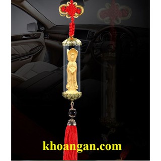 Dây treo xe ô tô tượng Quan Âm 3 mặt cao cấp
