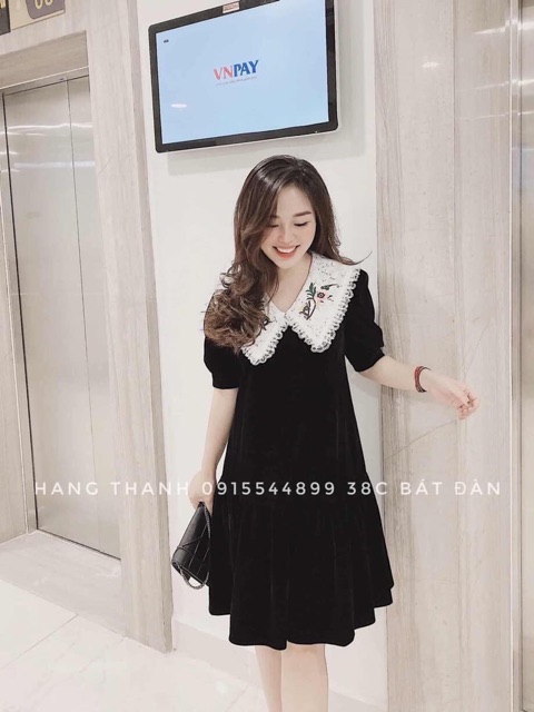 Váy nhung baby doll