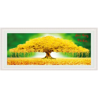 TRANH ĐÍNH ĐÁ CÂY TIỀN VÀNG DF2246