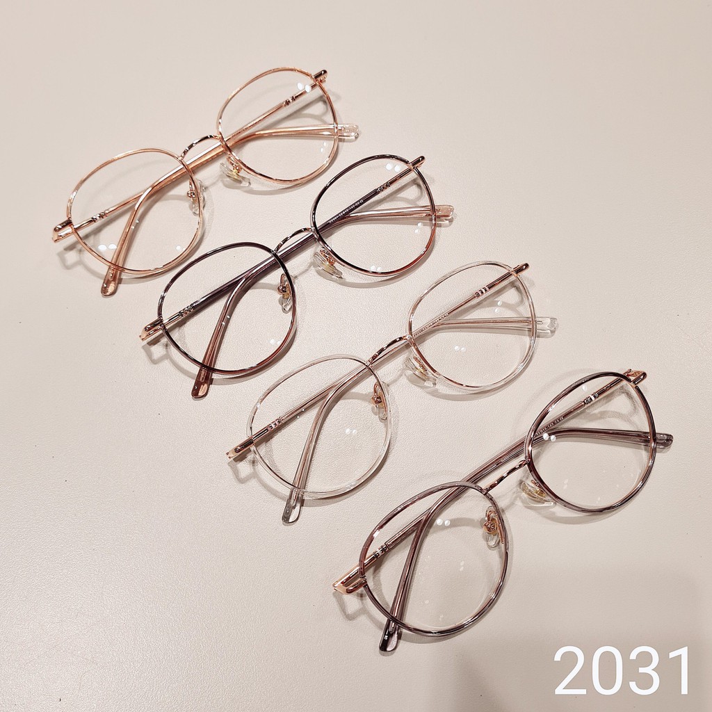 Gọng kính cận nam nữ Lilyeyewear mắt tròn kim loại gọng thanh mảnh màu sắc thời trang 2301 | BigBuy360 - bigbuy360.vn