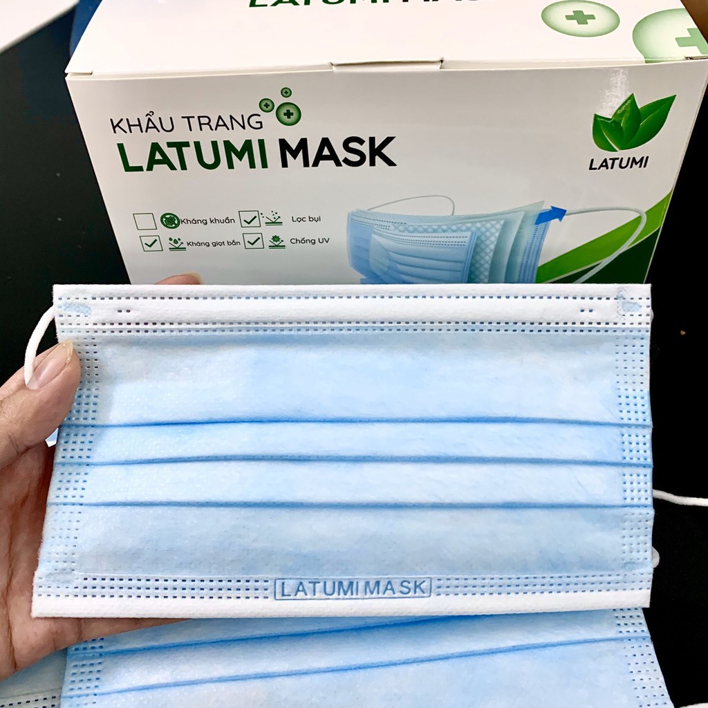 Khẩu Trang Y tế 4 Lớp Thông Thường LATUMI Ngăn Giọt Bắn, Ngăn Bụi, Phòng Chống Lây Nhiễm Qua Đường Hô Hấp | BigBuy360 - bigbuy360.vn