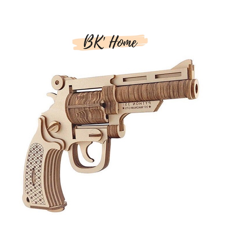 Mô hình lắp ghép 3D Birkeetoys bằng gỗ - Revolver - cắt laser