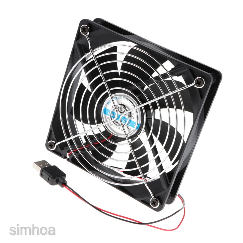 Bộ Định Tuyến Quạt Làm Mát Mini Yên Tĩnh 120mm 5V USB 12cm