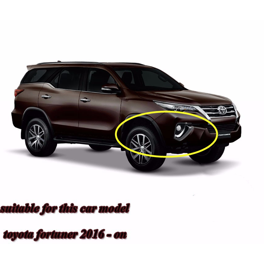 1 Cặp Ốp Đèn Sương Mù Phía Trước Mạ Chrome Dành Cho Xe Toyota Fortuner 2016+