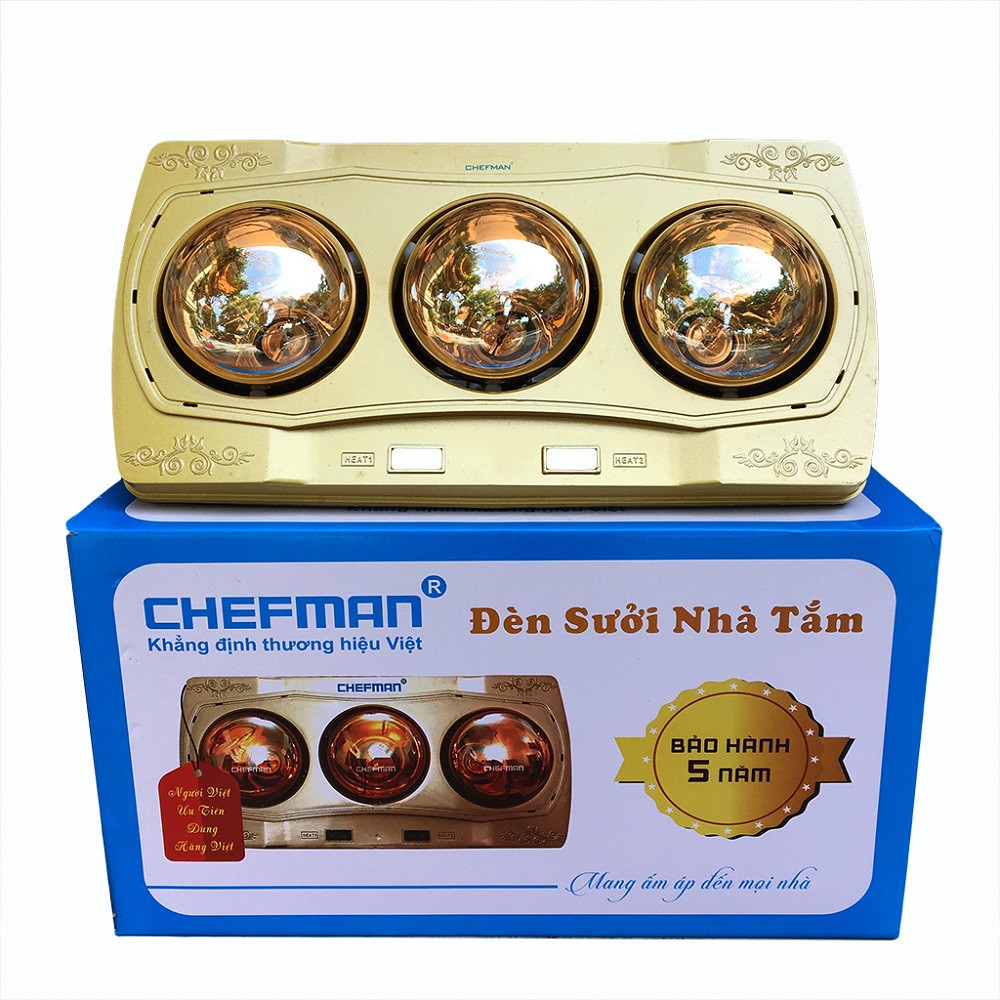 Đèn sưởi nhà tắm Chefman CM – 613B tặng máy làm sữa chua 8 cốc nhựa