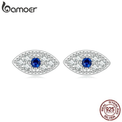 BAMOER 1 Đôi Bông Tai bạc 925 Hình Mắt Quỷ Thời Trang