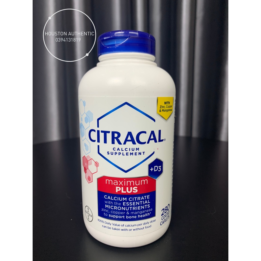 Viên uống bổ sung canxi CITRACAL Maximum Calcium Citrate 280 viên của Mỹ _ Live mua hàng tại Mỹ