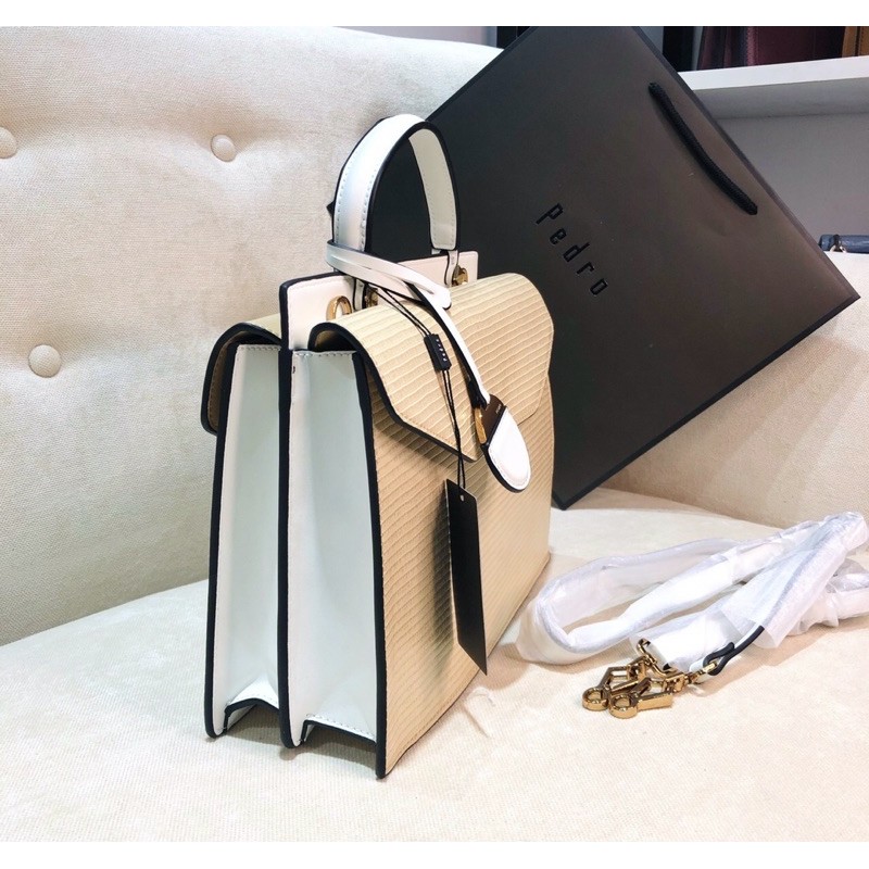 Túi Tay cầm PEDRO Lizard-Effect Structured Top Handle Bag