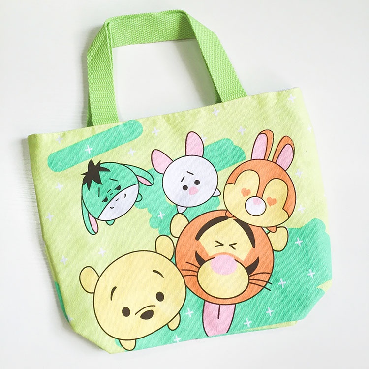 Gấu dâu Lotso Túi Vải Canvas Đựng Cơm Trưa In Hình Nhân Vật Hoạt Hình Disney