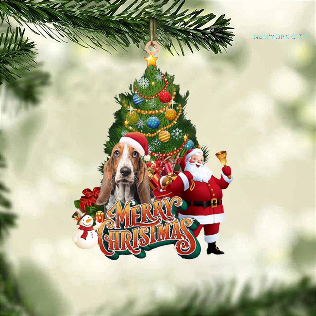 Mô Hình Ông Già Noel / Cún Gỗ Treo Trang Trí Giáng Sinh Chống Vỡ
