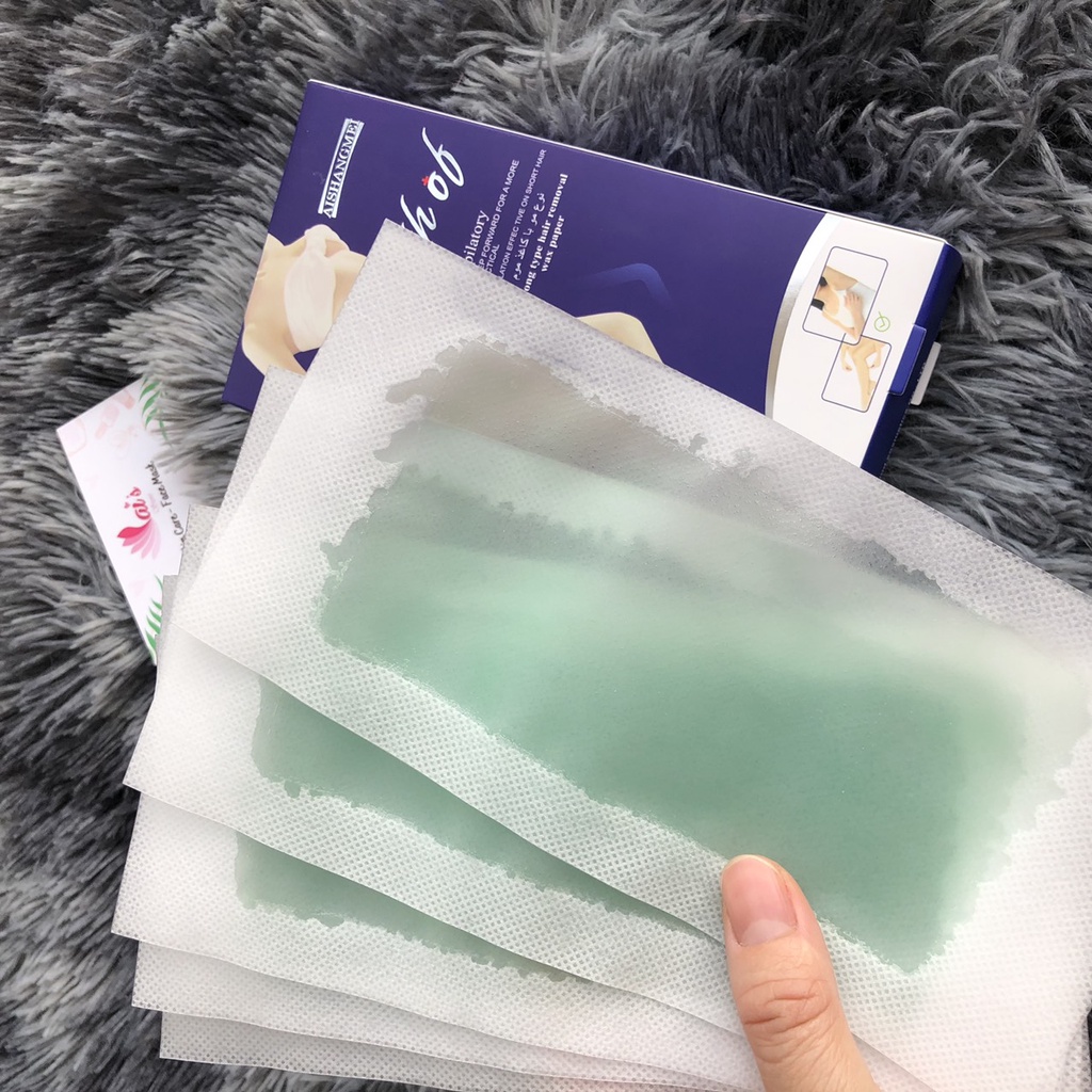 Hộp 20 Miếng Miếng Dán Wax Lông Horshion Có Sẳn Gel Wax Tiện Lợi, Wax Lông Tay, Chân, Lưng, Bụng - LAI'S STORE