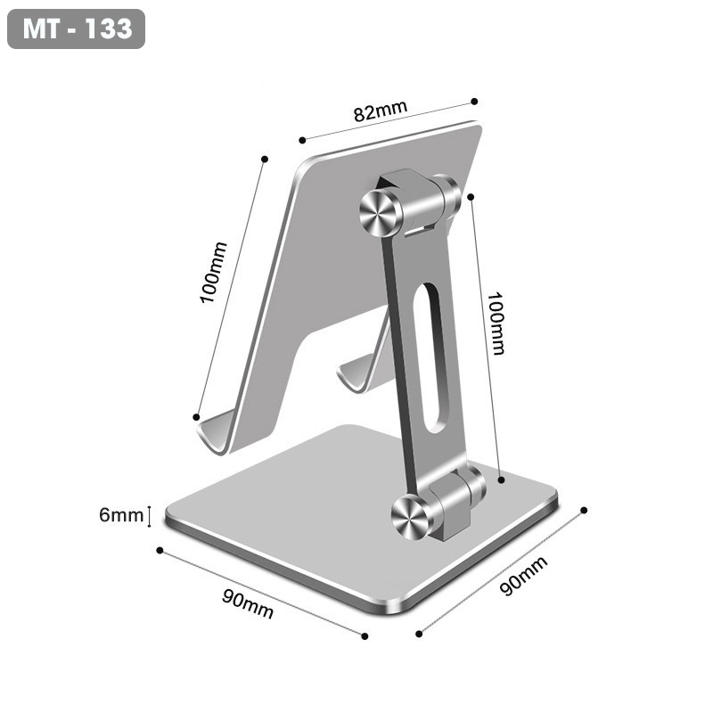 Giá Đỡ Để Bàn Điện Thoại Di Động, Máy Tính Bảng, Ipad Hợp Kim Nhôm Cao Cấp Hai Trục Xoay 180 Độ Chống Đổ Tiện Dụng