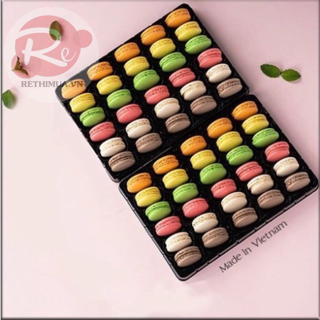 – Macaroon vỉ 30 chiếc- Trang trí bánh sinh nhật bánh kem