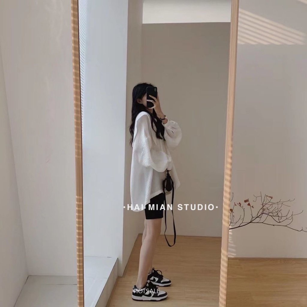 Áo Sơ Mi Tay Dài Dáng Rộng Phong Cách Thời Trang Hàn Quốc 2022