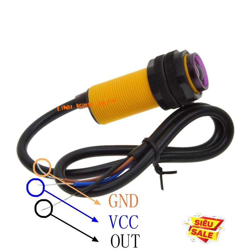 CẢM BIẾN QUANG - KHOẢNG CÁCH E18-D80NK (NPN)