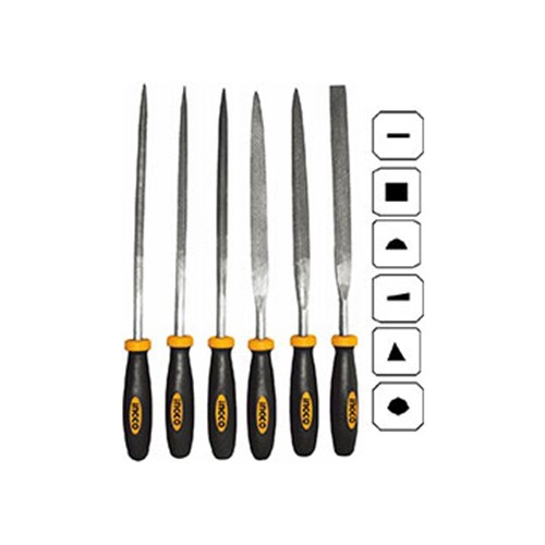 140mm Bộ giũa mini 6 chi tiết Ingco HKTF63