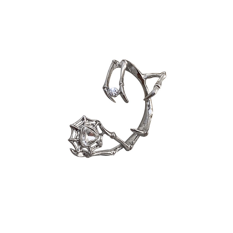 Khuyên tai kim loại zircon hình móng vuốt quỷ thời trang phong cách vintage đậm chất punk cá tính 19A1431