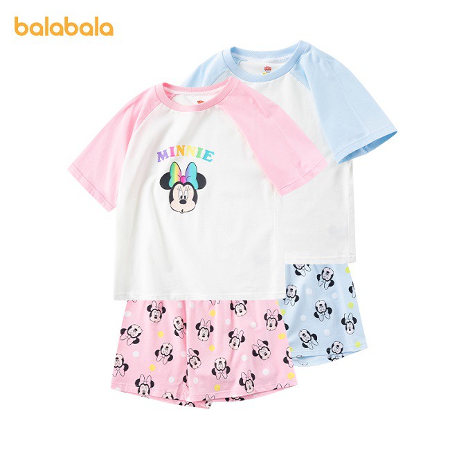(3-16 tuổi) Bộ quần áo ngắn tay bé gái hãng BALABALA 2062211710