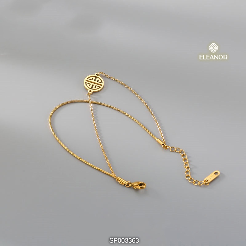 Lắc chân titan nữ Eleanor Accessories thiết kế hình kim tiền phụ kiện trang sức đẹp