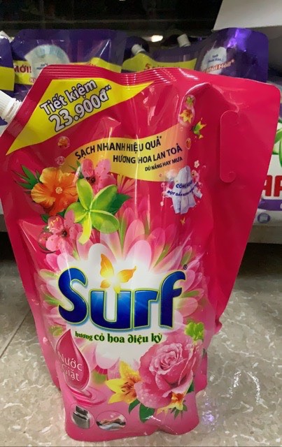 Túi Nước Giặt Surf Hương hoa cỏ diệu kỳ 3,5kg