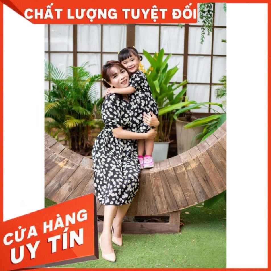 [❤️FREESHIP❤️] Set đôi mẹ bé thời trang rẻ đẹp mẫu đầm hoa nhí tay phồng - Mom&Kids Fashion