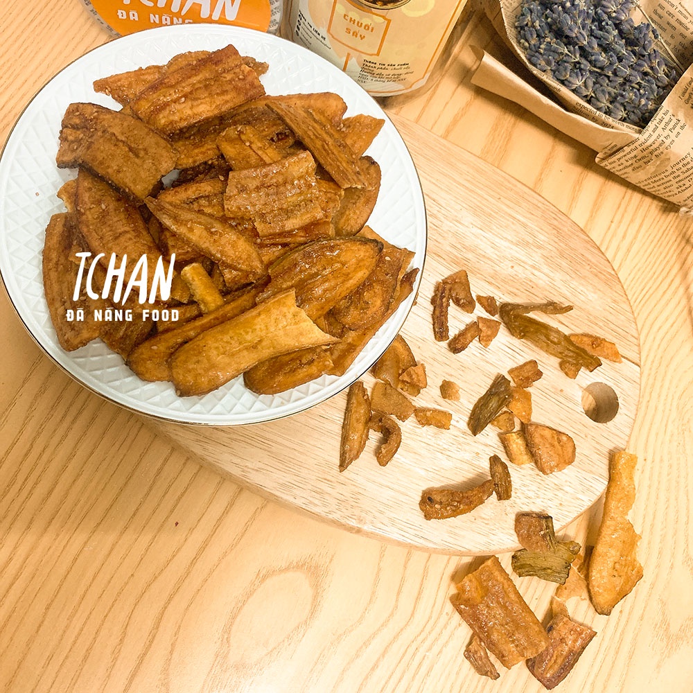 [250gr] Chuối Sấy Mè Gừng Giòn Thơm Tchan Food, Hàng Loại Ngon