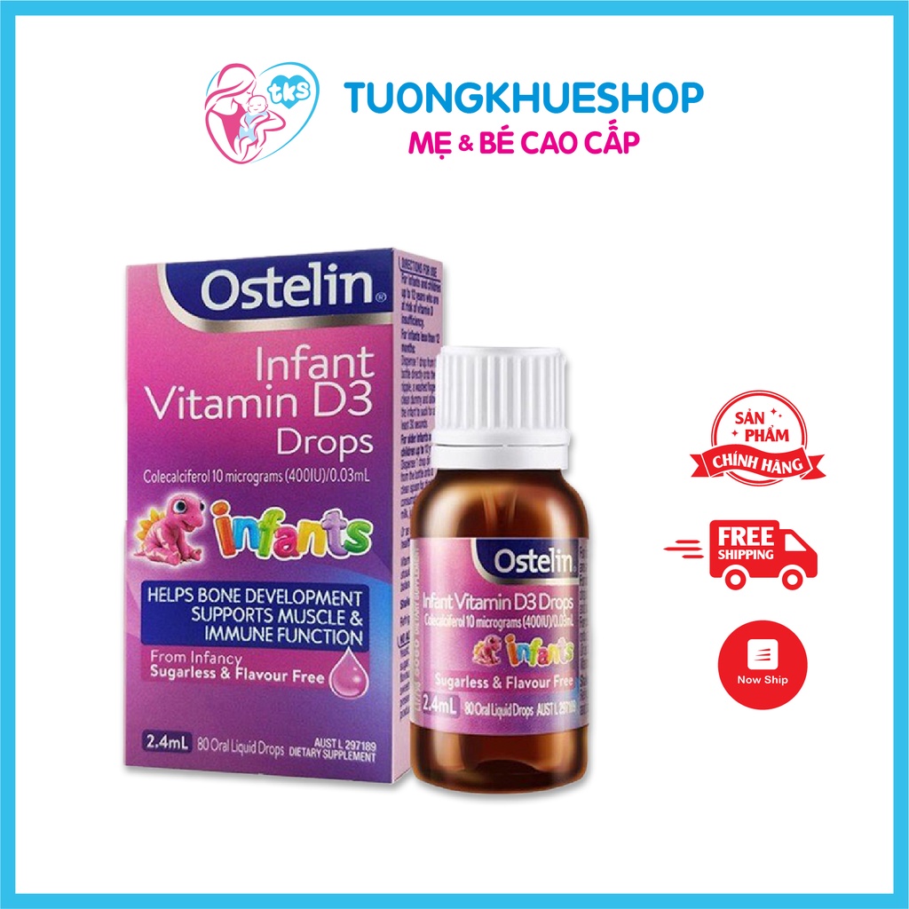 Vitamin D3 Ostelin Infant Drop 2.4ml của Úc