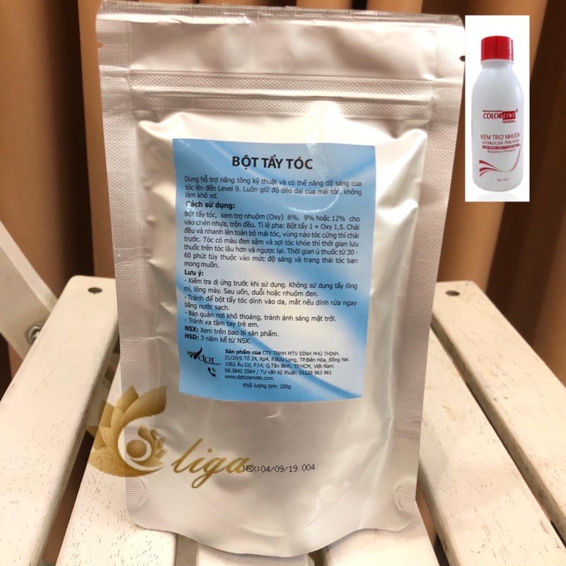 Bột tẩy tóc, oxy cao cấp tẩy lên level 9, 10