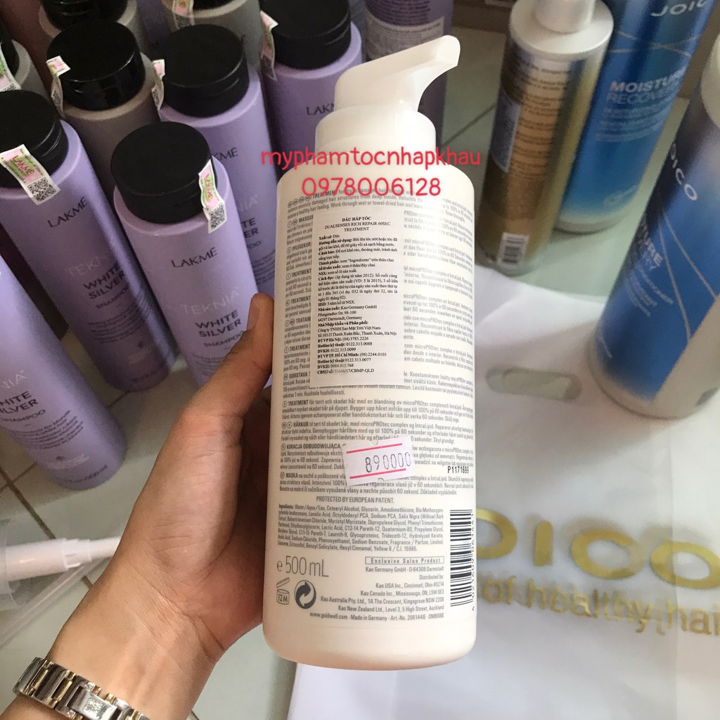 [Goldwell - Đức] Mặt nạ ( hấp dầu ) 60s chữa trị Goldwell Dualsenses Rich Repair 500ml