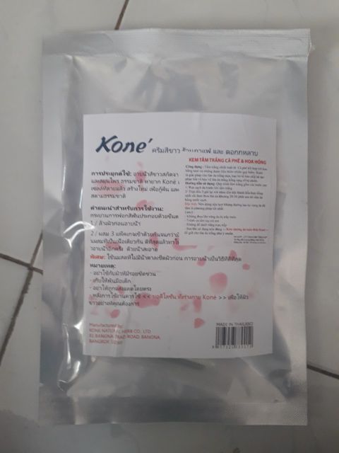 Sỉ 10 gói Tắm kone tinh chất cà phê và hoa hồng ( gói 250g)