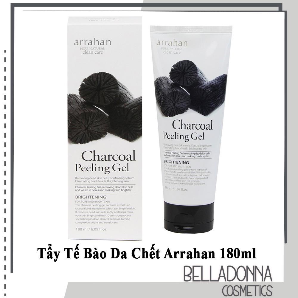 Tẩy Da Chết Chiết Xuất Than Hoạt Tính Arrahan Charcoal Peeling Gel 180ml