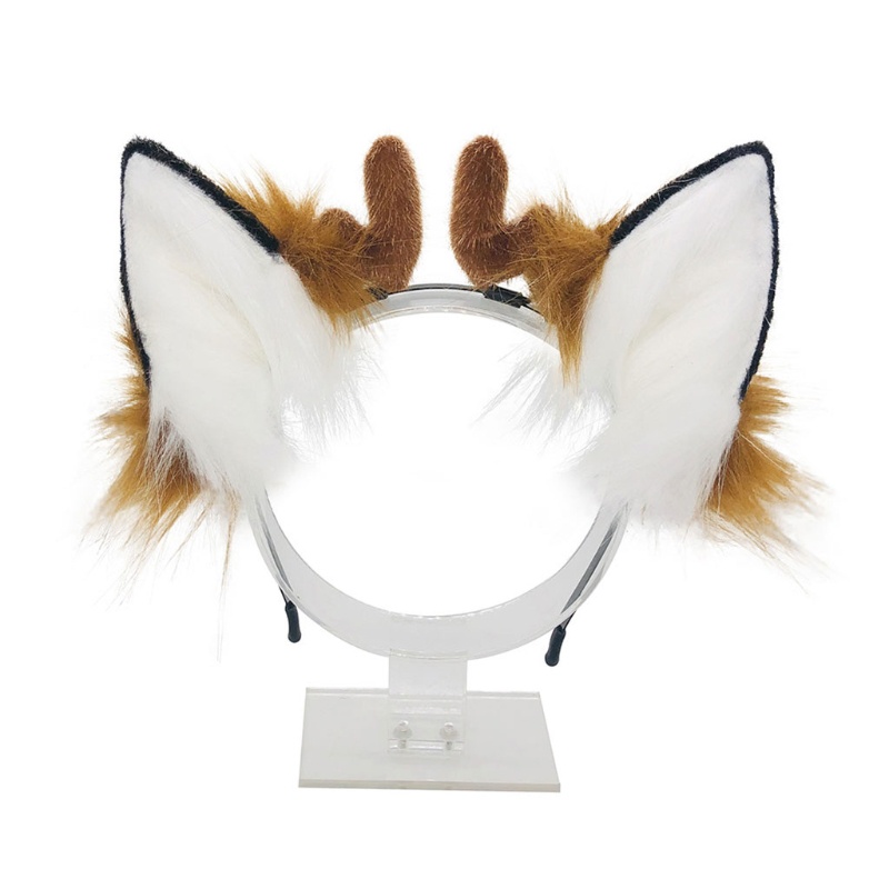 Băng Đô Cài Tóc Hình Sừng Hươu Giả Dễ Thương Cho Nữ